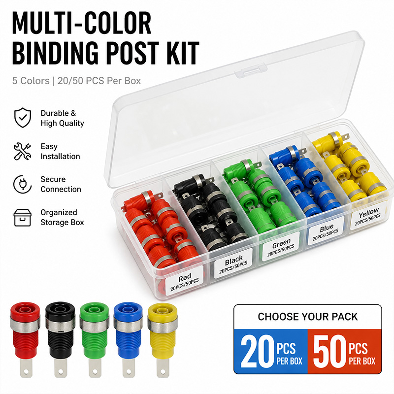 Diy Audio Electronics Kit - Çok Renkli Bağlantı Postası Kiti 20/50