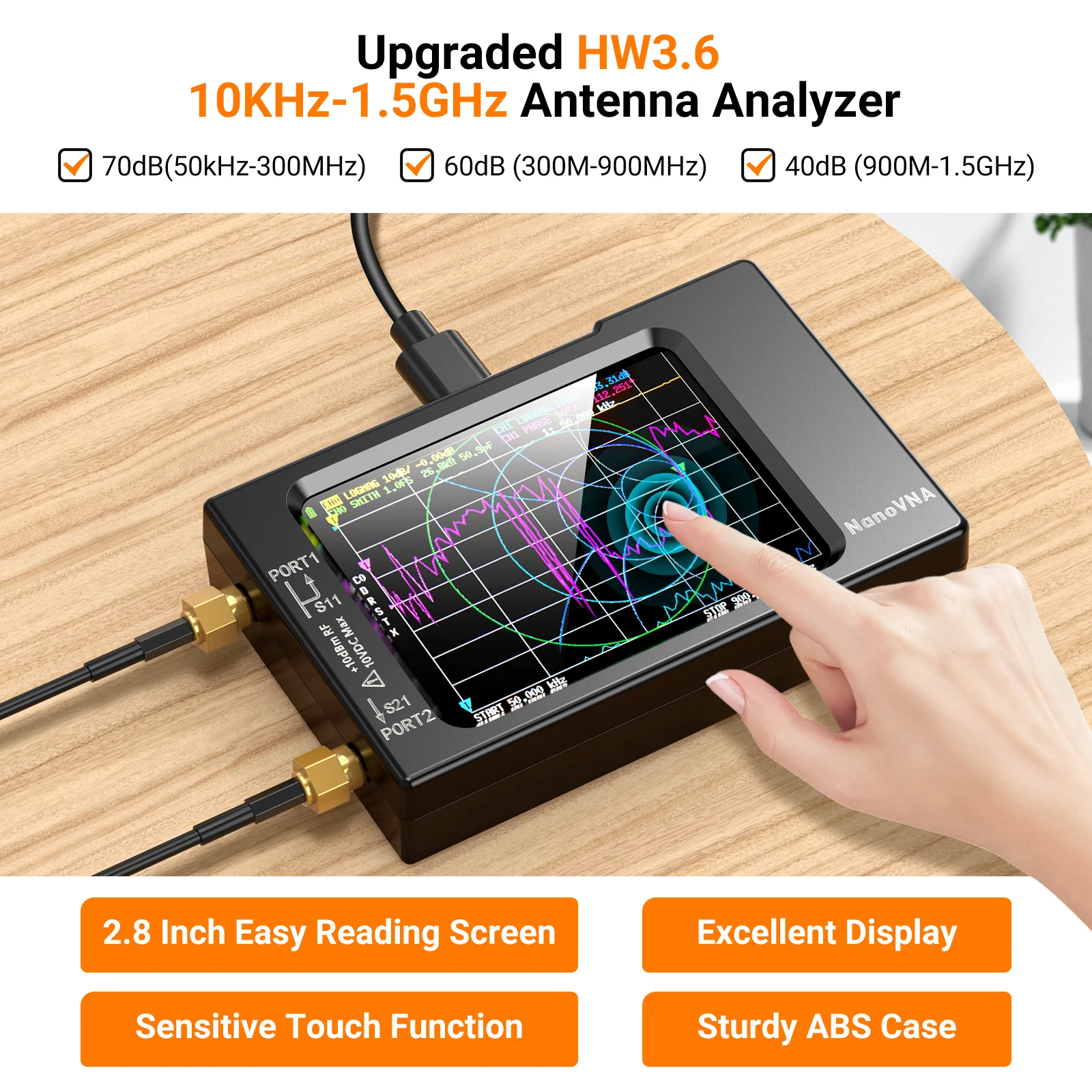 NanoVNA-H Vektör Ağ Anten Anal - Logic Analyzer Usb incelemesi ve fiyatı