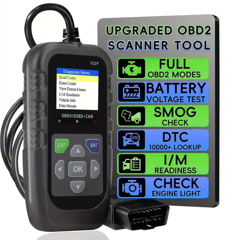 V119 OBD2 Tarayıcı Kod Okuyucu - Logic Analyzer Usb incelemesi ve fiyatı